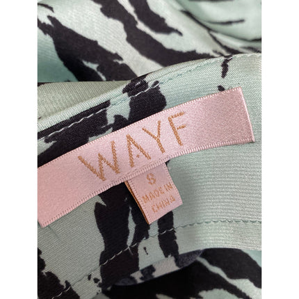 WAYF Influencing Satin Tiger Print Cowl Neck Sleeveless Midi Tank Slip Dress S