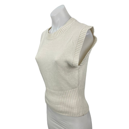 Freshman 1996 Women's Cream Sleeveless Crew Neck Tank Vest Sweater Top Size M