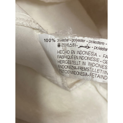 Zara Women's Ivory Ruffled Sheer Flowy High Neck Long Sleeve Shirt Blouse Top L