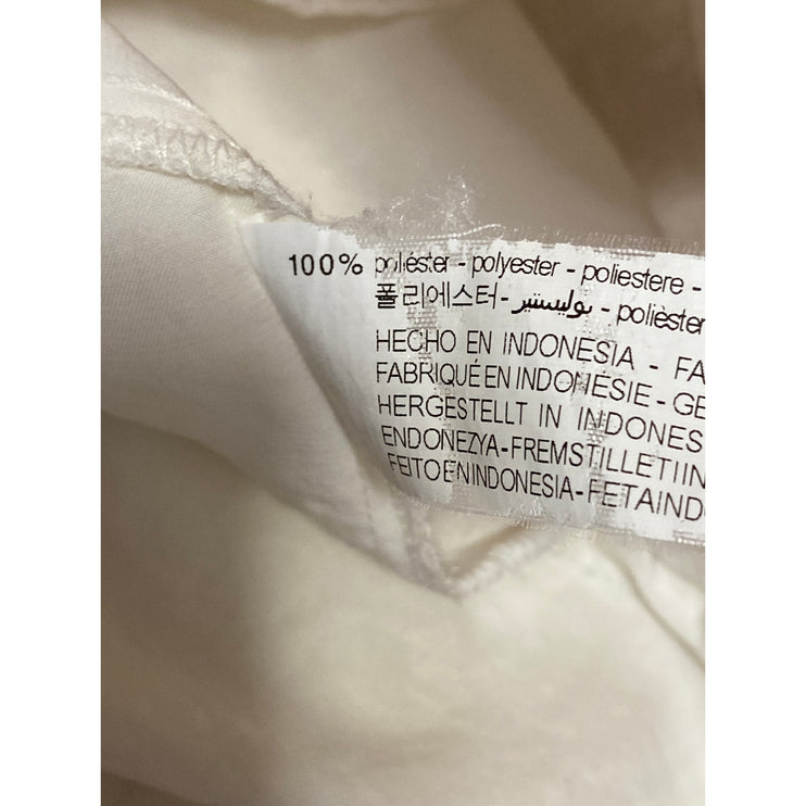 Zara Women's Ivory Ruffled Sheer Flowy High Neck Long Sleeve Shirt Blouse Top L