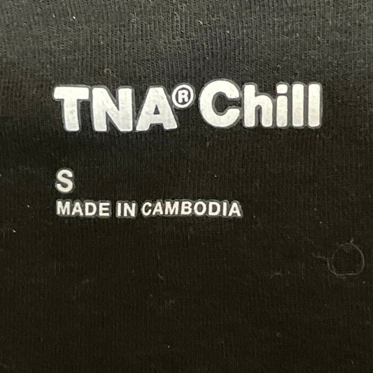 Aritzia TNA Chill Womens Black Sleeveless Halter Neck Open Back Tank Top Size S