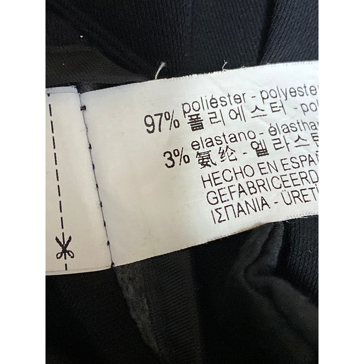 Zara Women's Black High Waisted Pleated Wide Leg Baggy Trousers Pants Size M