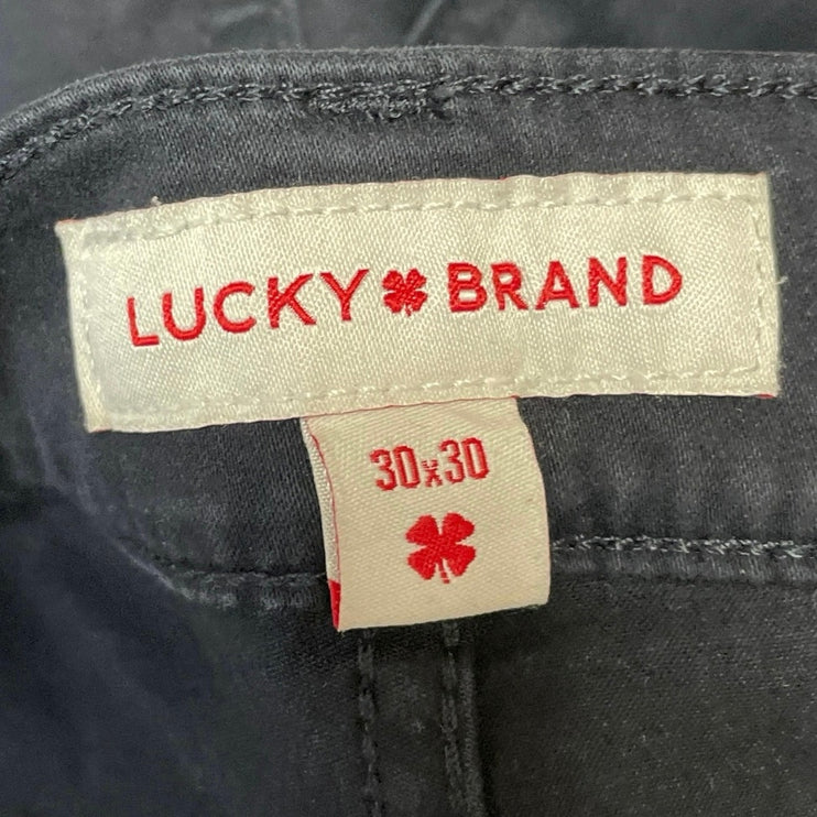 Lucky Brand Men's Black Mid Rise Casual Slim Straight Denim Jeans Size 30x30
