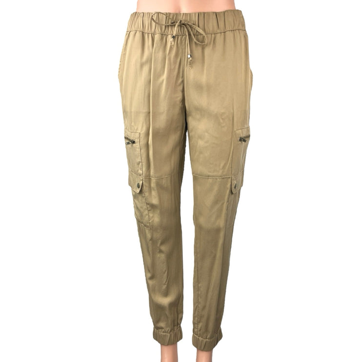 Banana Republic Womens Tan Mid Rise Drawstring Cargo Jogger Sweat Pants Size XS