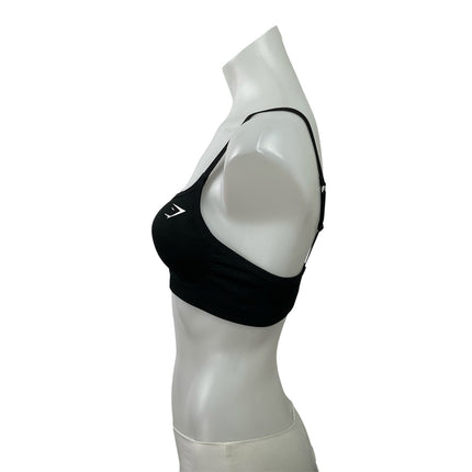 Gymshark Lift Seamless Black Activewear Workout Yoga Sports Bra Crop Tank Top S