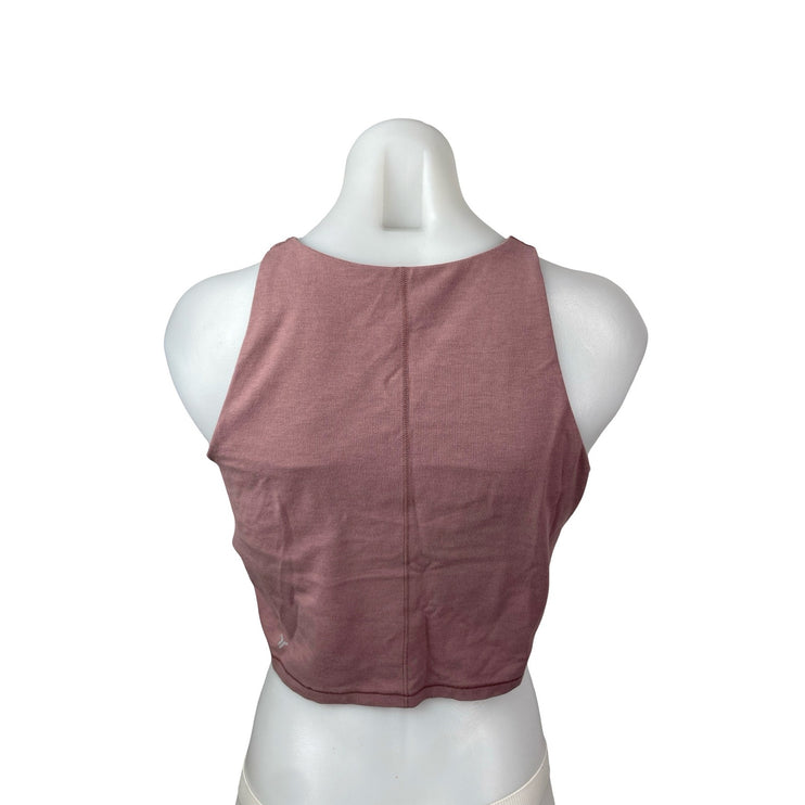 Old Navy Snug Women's Pink Sleeveless Yoga Athletic Activewear Crop Tank Top L