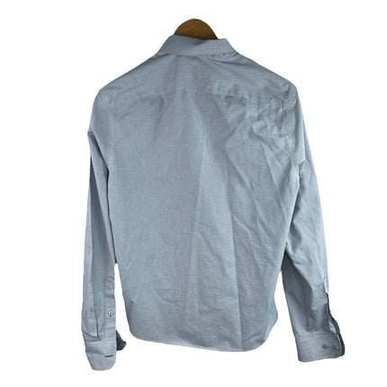 Untuckit Men's Blue Gingham Checkered Long Sleeve Button Down Shirt Top Size S