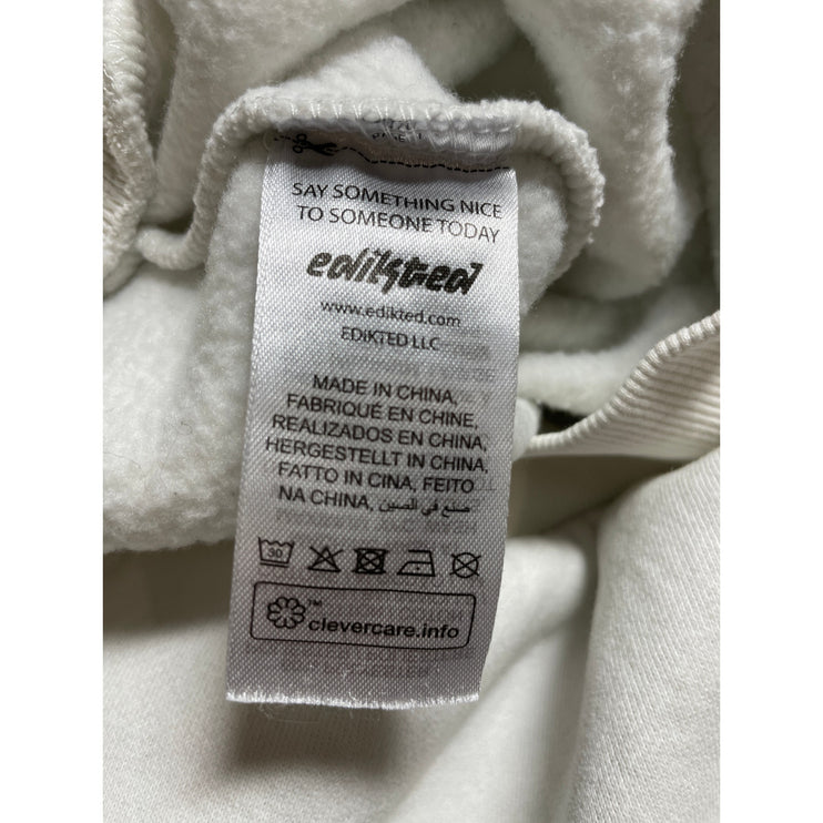 Edikted White Hoodie Sweatshirt Wide Leg Sweat Pants Athletic Activewear Set S/M