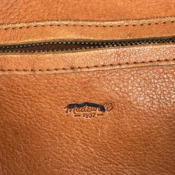 Madewell Women's Brown Vegan Leather Double Strap Travel Tote Hand Shoulder Bag