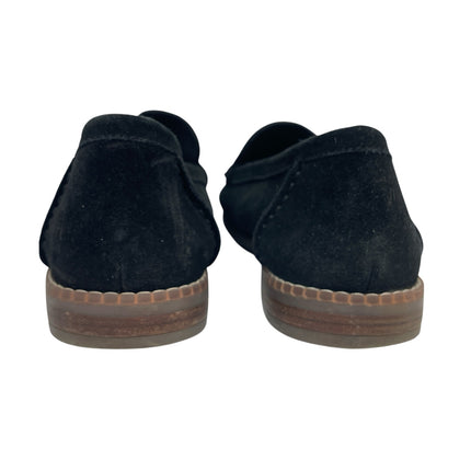 Hush Puppies Lucy Black Suede Almond Toe Slip On Penny Loafers Flats Size 8