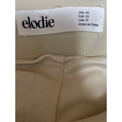 Elodie Beige Pleated High Rise Sports Golf Mini Flare A-Line Skort Skirt Size XS