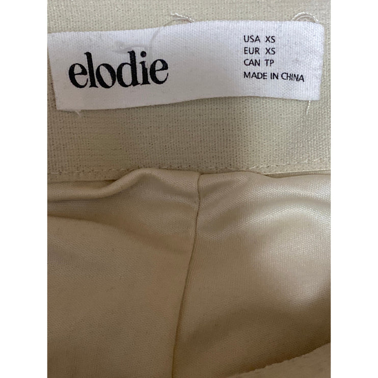 Elodie Beige Pleated High Rise Sports Golf Mini Flare A-Line Skort Skirt Size XS