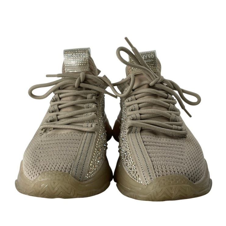Steve Madden Maxima Maxilla R Rhinestone Lace Up Chunky Sneakers Shoes Size 9.5