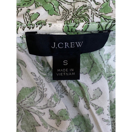 J.Crew Women's Green Floral Ruffle Sleeveless Cami Tank A Line Maxi Dress Size S
