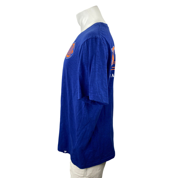 Fanatics Men Blue New York Kicks NBA Basketball Crewneck T Shirt Tee Top Size XL