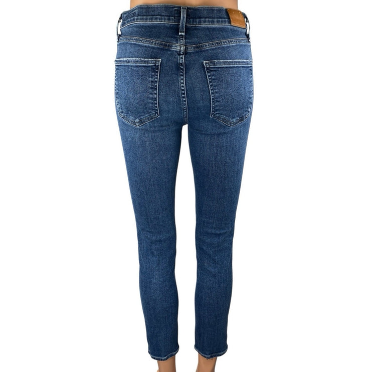 Citizens of Humanity Rocket Crop High Rise Skinny Women Blue Denim Jeans Size 28