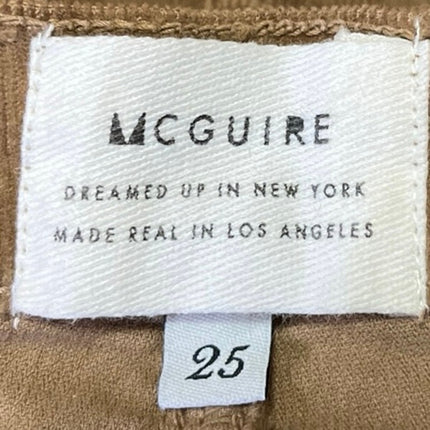 McGuire Columbier Brown Corduroy Velvet Velour Button Down Mini A-Line Skirt 25