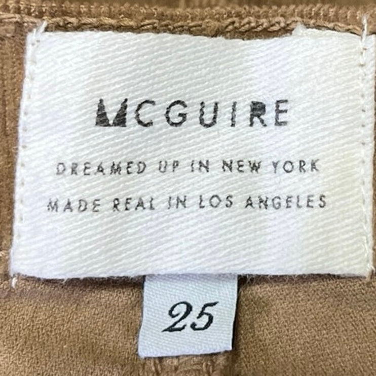 McGuire Columbier Brown Corduroy Velvet Velour Button Down Mini A-Line Skirt 25