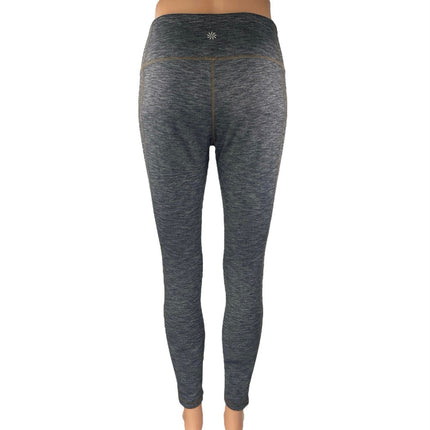 Athleta Women's Gray Mid Rise Activewear Fitness Workout Yoga Leggings Pants M