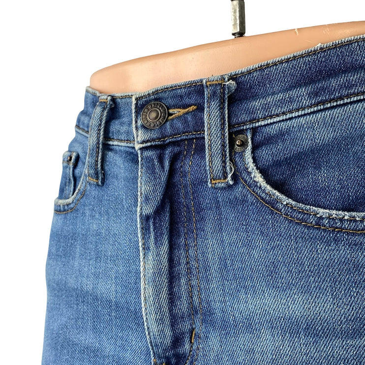 Uniqlo Jeans Women's Blue High Rise Straight Mom Boyfriend Denim Jeans Pants 26
