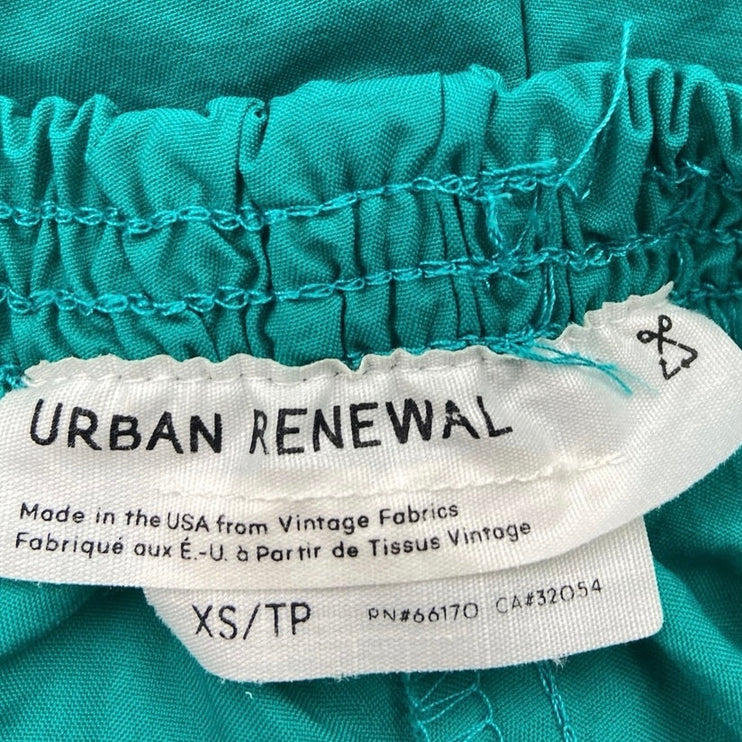 Urban Outfitters Urban Renewal Green Remnants Pull-On Elastic Waist Shorts Sz XS