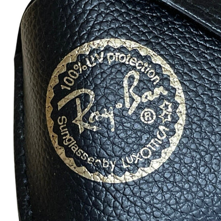 Rayban Women's Black Frame Metal Round Classic Sunglasses with Case Size OS