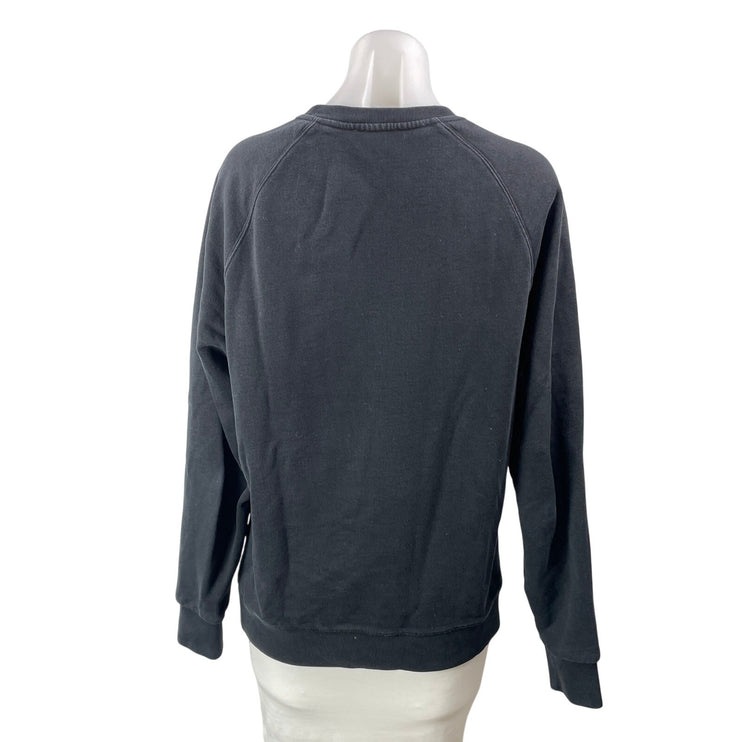 Maison Katsune Women's Black Parisien Long Sleeve Crewneck Pullover Sweatshirt M