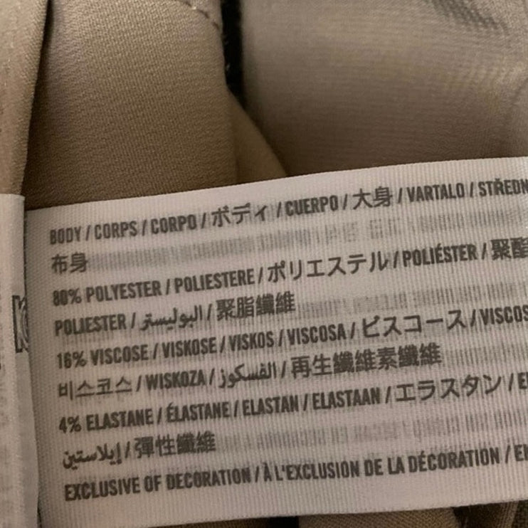 Abercrombie & Fitch Cream White High Waisted Wide Leg Trousers Dress Pants Sz 33