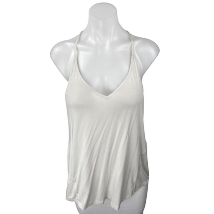 Lululemon Women's White Sleeveless Split Back Workout Athletic Tank Top Size 8