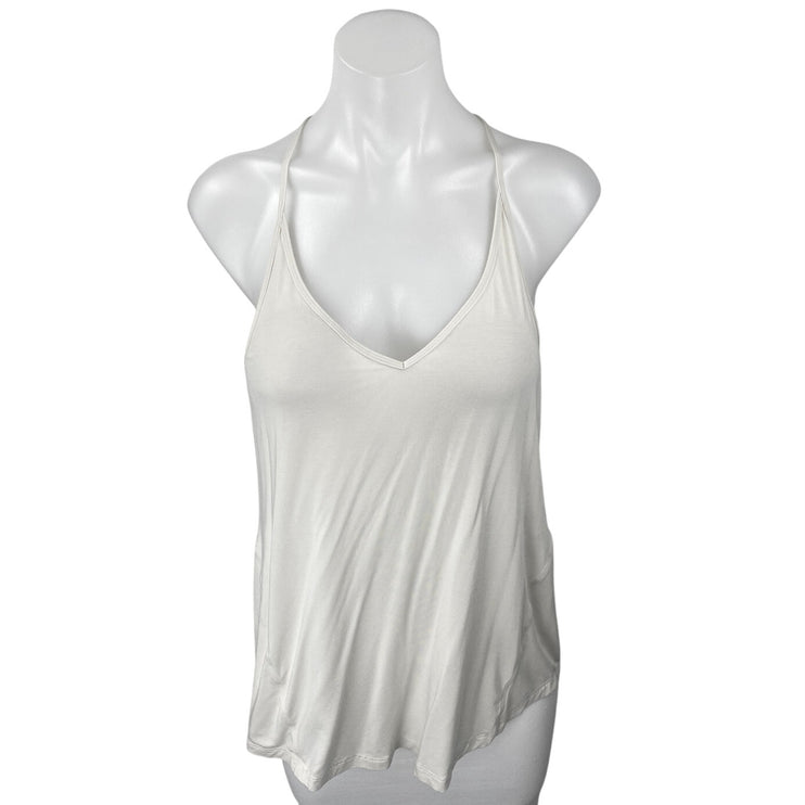 Lululemon Women's White Sleeveless Split Back Workout Athletic Tank Top Size 8