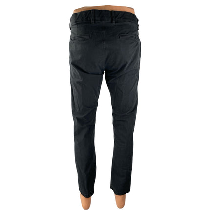 J.Crew Tech Men's Black High Rise Slim Tapered Casual Chino Trousers Pants Sz 33