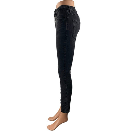 Everlane High Rise Authentic Stretch Black Button Fly Skinny Denim Jeans Size 26