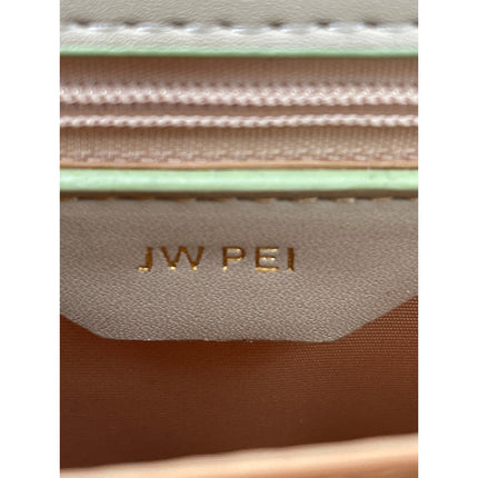 JW Pei Mini Flap Green Croc Faux Leather Vegan Crossbody Strap Bag Handbag OS