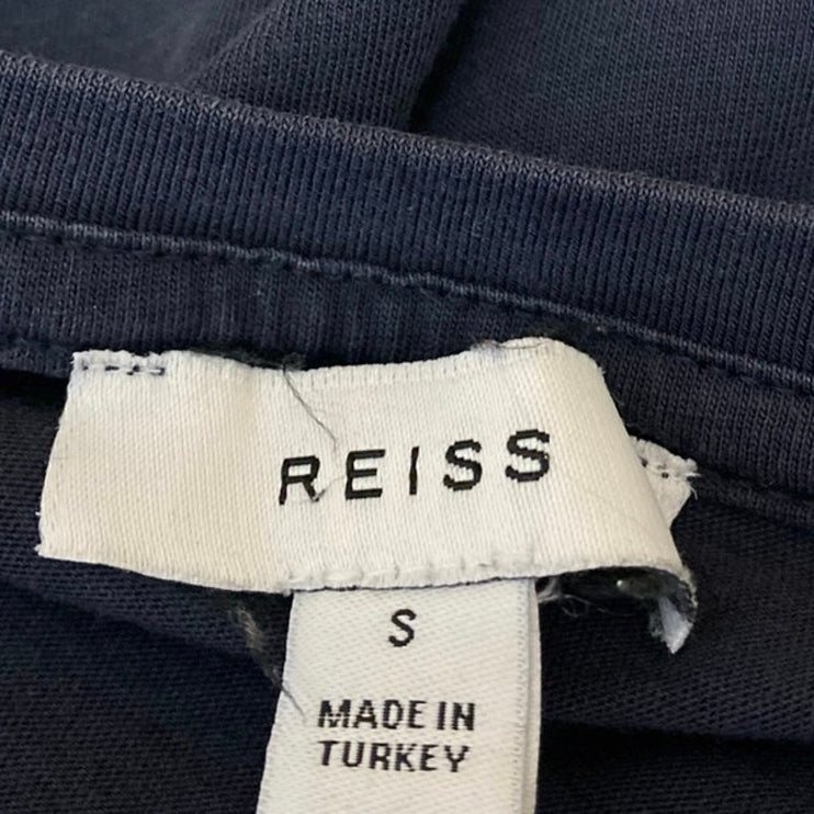 Reiss Men's Black Short Sleeve Crew Neck Basic Casual T Shirt Tee Top Size S