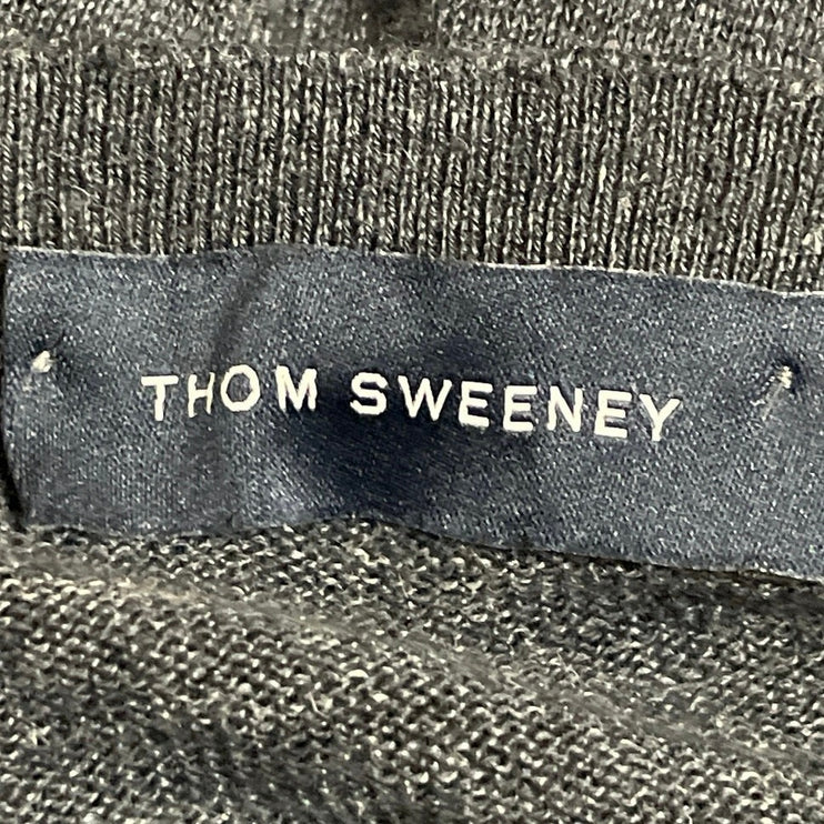 Thom Sweeny Gray Long Sleeves Knit Button Pullover Henley Tee T-shirt Top Sz XS