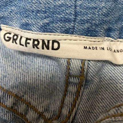 GRLFRND Bella Blue Low Rise Boyfriend Wide Leg Distressed Denim Jeans Pants 26