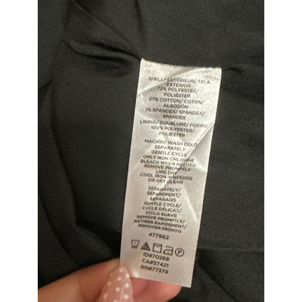 Ann Taylor Black Multicolor Garland Floral Zipper Knee Length A-line Skirt Sz 0