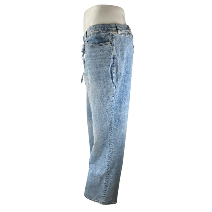 NEW Torrid Women's Blue High Rise Light Wash Baggy Wide Leg Denim Jeans Size 28T