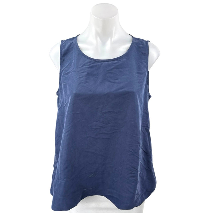 Tommy Bahama Women's Blue Round Neck Sleeveless Cami Blouse Tank Top Size M
