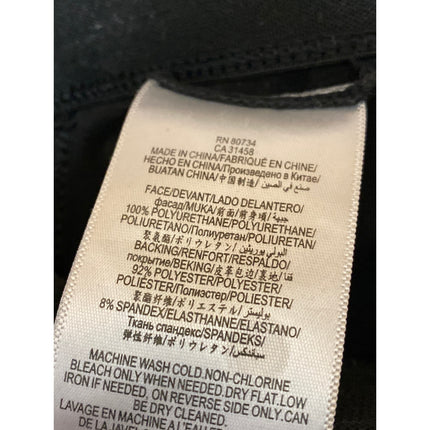 BCBGMaxazria Black Faux Leather Vegan Mid Rise Pocket Leggings Pants Size XS