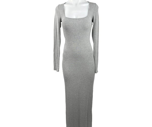 skims bodycon dress FITS EVERYBODY SLIP | ONYX while the drapey maxi length adds a touch of understated drama Skims Women's Square Neck Long