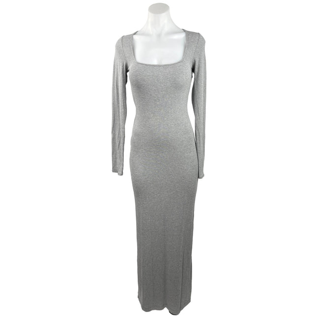Skims Women's Square Neck Long Sleeve Maxi Bodycon Soft Lounge Slip Dr – Brie