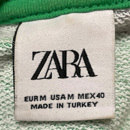 Zara Green Purple Long Sleeves Abstract Print Hoodie Hooded Sweatshirt Sweater M