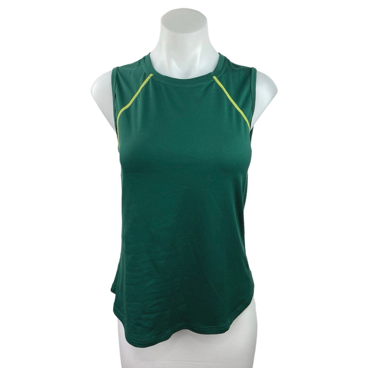 Terez Green Crew Neck Sleeveless Pullover Activewear Muscle Shirt Tank Top Sz S