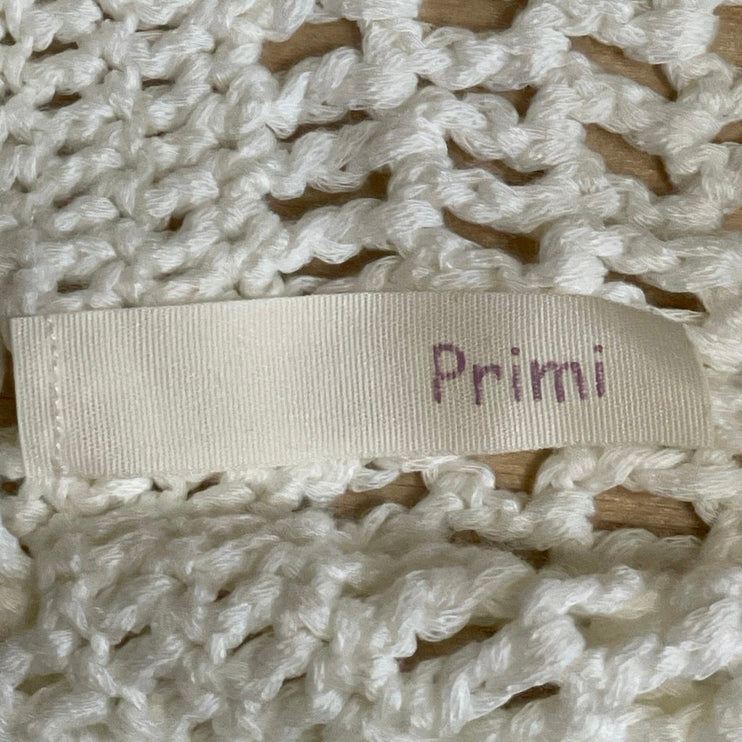 Primi Cream Crochet Mesh High Waisted Summer Swimming Cover Up Trousers Pants M