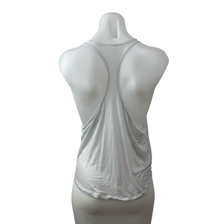 Alo Yoga White Scoop Neck Sleeveless Sports Athletic Activewear Tank Top Sz S/M