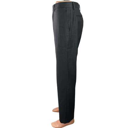 J.Crew Bowery Men's Gray High Waist Straight Leg Tailored Trousers Dress Pants L