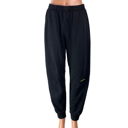 Carhartt Women's Black High Rise Logo Lounge Tapered Jogger Sweat Pants Size S