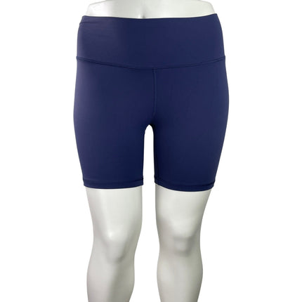 Aritzia TnAction Women's Navy Blue High Rise Running Athletic Biker Shorts Sz XL