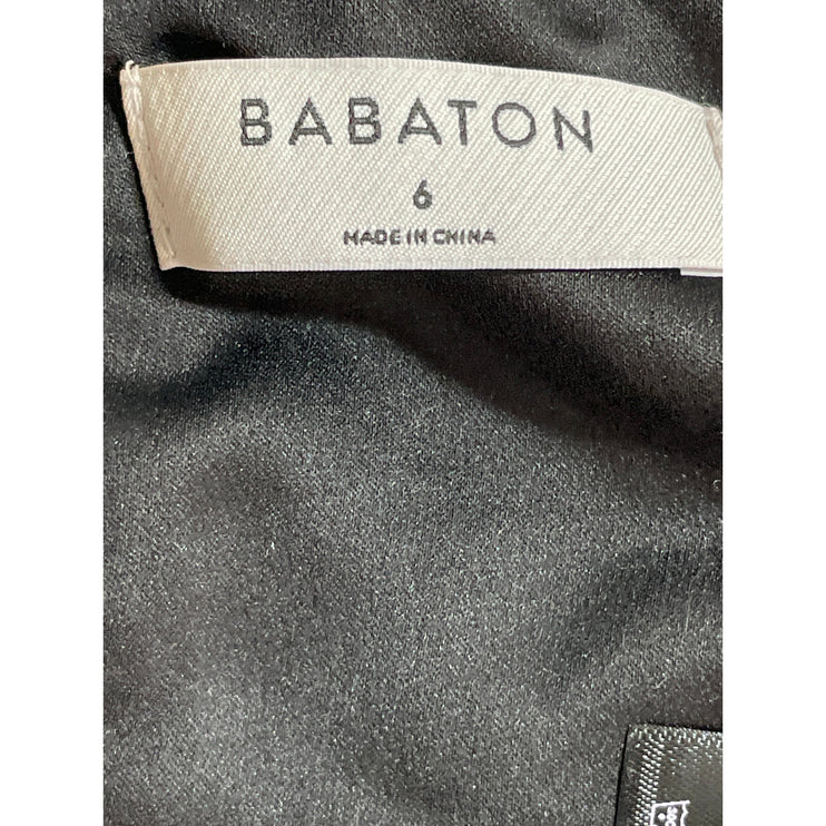 Aritzia Babaton Cindy Black Faux Vegan Leather Bustier Tube Crop Corset Top Sz 6